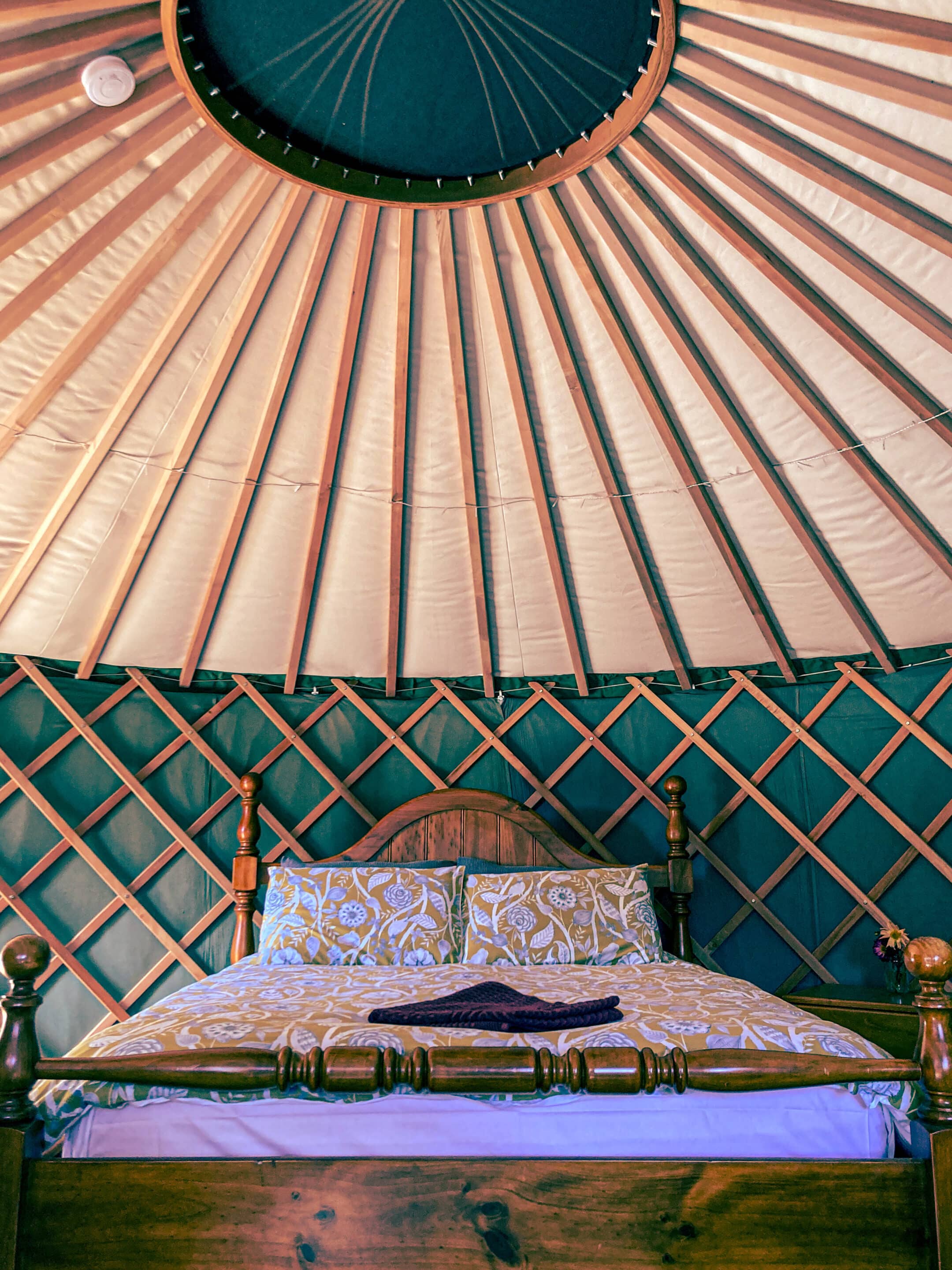 Yurt interior - Outlet Camp Wānaka
